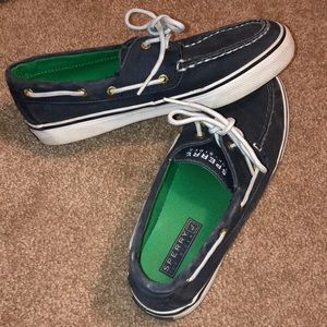 Classic navy sperry sneakers